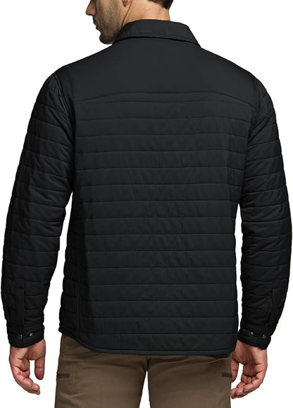 CQR Men's Lightweight Insulated Jacket, Windproof Packable Water Resistant Warm Active Coat for Hiking Work Outdoor Tactical