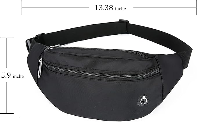 DAITET Crossbody Fanny Pack for Men&Women,Large Waist Bag & Hip Bum Bag with Adjustable Strap for Outdoors Workout Traveling Casual Running Hiking Cycling