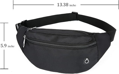 DAITET Crossbody Fanny Pack for Men&Women,Large Waist Bag & Hip Bum Bag with Adjustable Strap for Outdoors Workout Traveling Casual Running Hiking Cycling