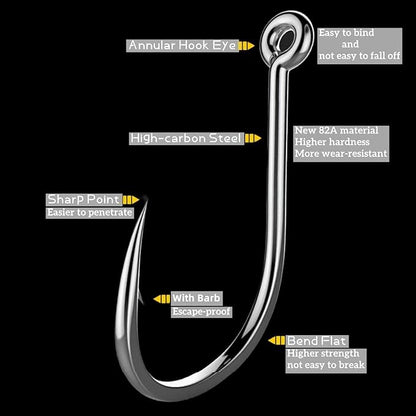 Fishing Hooks Freshwater Saltwater Fish Hooks Bulk Fishing Hooks Set Worm Catfish Hooks Fish Gear Equipment Supplies