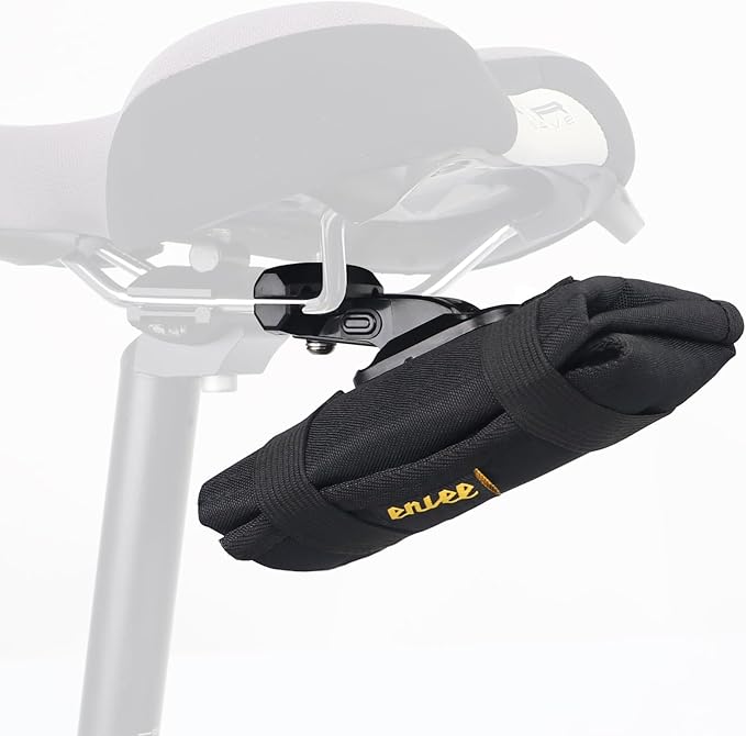 WEEROCK Bike Saddle Bag for Bicycle Tool, Small Size Foldable Waterproof Bike Seat Bag for Bike Repair Tools, Black