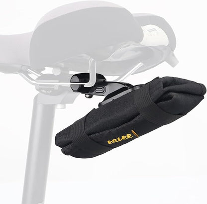 WEEROCK Bike Saddle Bag for Bicycle Tool, Small Size Foldable Waterproof Bike Seat Bag for Bike Repair Tools, Black