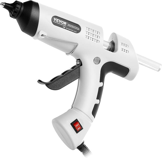 VEVOR Hot Glue Gun, 60/100W Dual Power, Mini Hot Glue Gun with 20 Premium Glue Sticks and Oxford Cloth Bag, Fast Preheating & High Temp Melt Glue Gun for Crafts, Arts, DIY, Quick Home Repairs, White