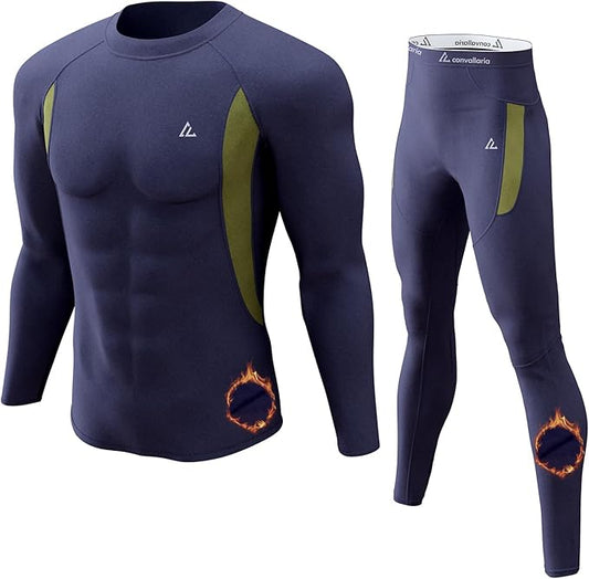 CL convallaria Thermal Underwear Long Johns Set Mens Winter Gift Hunting Gear Sport Base Layer Bottom Top