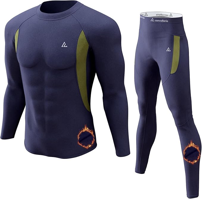 CL convallaria Thermal Underwear Long Johns Set Mens Winter Gift Hunting Gear Sport Base Layer Bottom Top