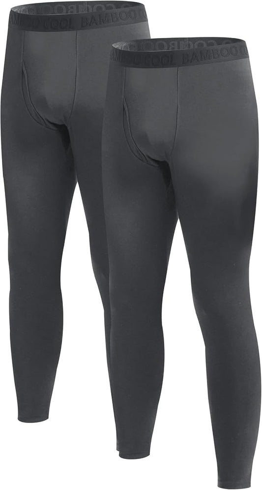 Men's Lightweight Thermal Underwear Bottoms Fleece Lined Long Johns for Men Base Layer Pants for Cold Weather