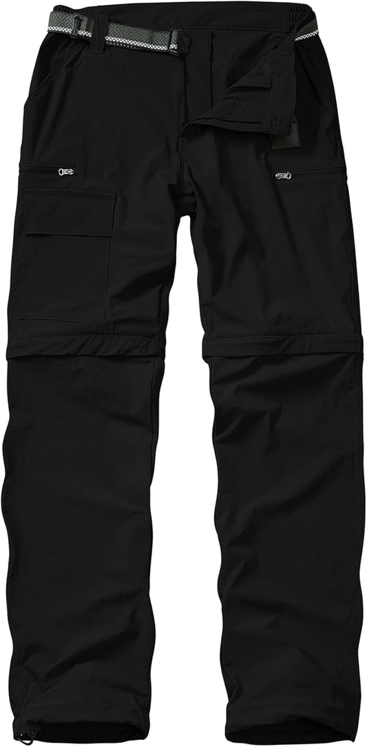 Mens Hiking Pants Convertible Quick Dry Zip Off Fishing Travel Safari Pants