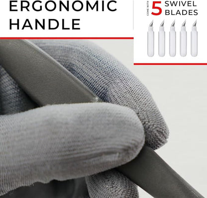 VViViD 360 Degree Comfort Grip Swivel Blade Craft Cutting Knife