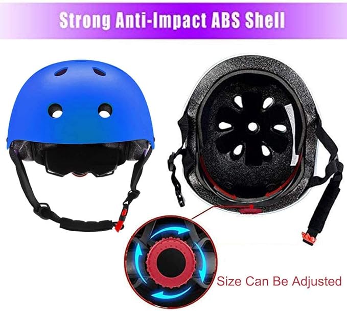Adjustable Helmet for Ages 5-16 Kids Toddler Boys Girls Youth,Protective Gear with Elbow Knee Wrist Pads for Multi-Sports Skateboarding Bike Riding Scooter Inline skatings Longboard Roller Skate