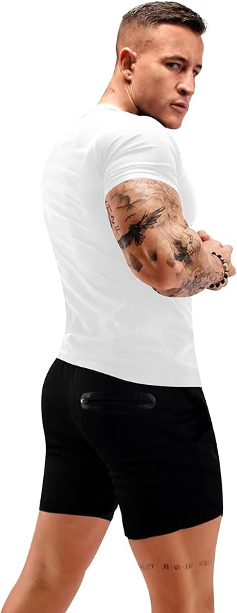 FUXERT Sauna Shirt for Men Sweat Sauna Suit for Gym Exercise Compression Shirt Workout Shapewear