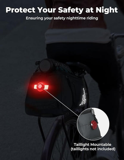 KEMIMOTO Rear Bike Rack Bag - 8L PVC Water Resistant Ebike Bags for Bicycle Rear Rack, Bicycle Trunk Pannier for Commuter Travel Shopping and Cycling (Grey)