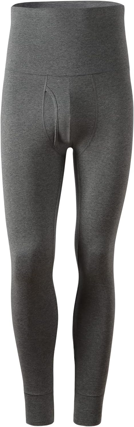 Ouruikia Men's Thermal Underwear Bottoms High Waist Thermal Pants Keep Warm Long Johns Pants