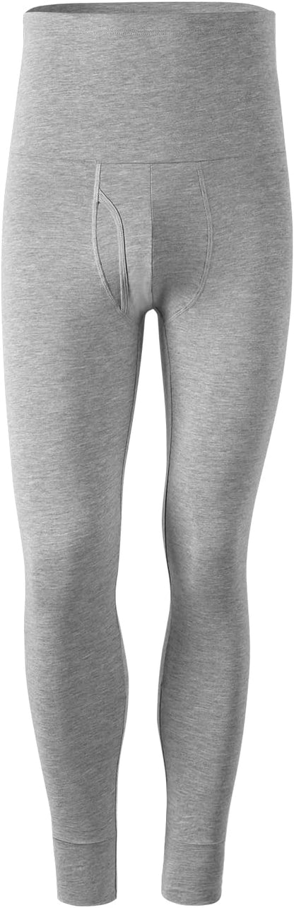 Ouruikia Men's Thermal Underwear Bottoms High Waist Thermal Pants Keep Warm Long Johns Pants