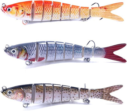 Atibin Multi Jointed Fishing Lure Bass Slow Sinking Swim Bait Bass Bionic Saltwater Fishing Lures Freshwater Realistic Topwater
