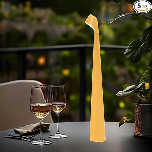 Table Lamps Cordless Rechargeable Battery Light, LED Desk Lamps Outdoor Portable Touch Lamps, Operated Wireless Portable Lamp. (Yellow)