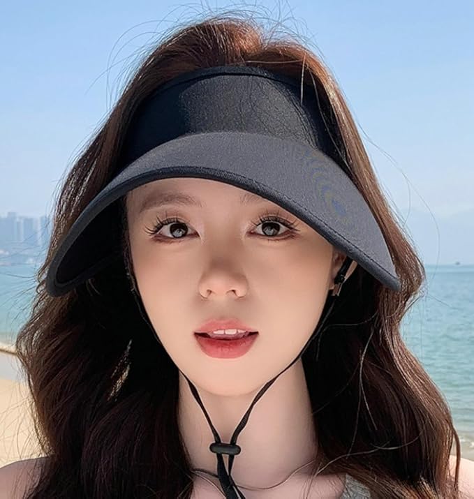 Sun Hats for Women Wide Brim UPF 50+ UV Protection Summer Beach Cap Adjustable Packable Sport Visors Tennis Golf