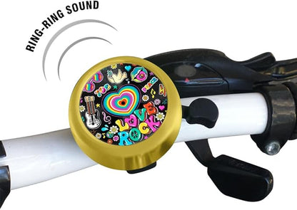 WIRESTER Gold Aluminum Round Bike Bell, Classic Ring Bicycle Bell, Bike Accessories Bell Ring for Adults Kids Girls Boys