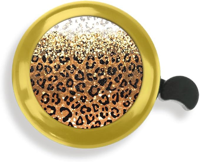 WIRESTER Gold Aluminum Round Bike Bell, Classic Ring Bicycle Bell, Bike Accessories Bell Ring for Adults Kids Girls Boys