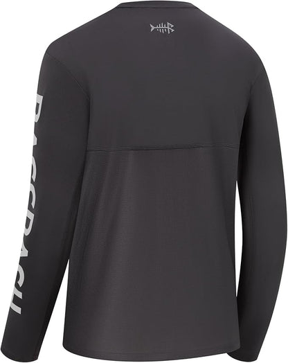 BASSDASH Fishing T Shirts for Men UV Sun Protection UPF 50+ Long Sleeve Tee T-Shirt