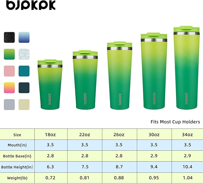 BJPKPK 18oz Tumbler With lid And Straw Stainless Steel Travel Coffee Mug Insulated Tumblers Cups,Bamboo Grove