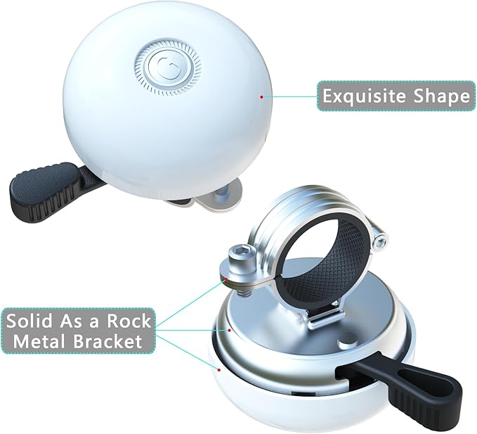 Greallthy Bike Bell Classic Bike Bells for Adults Kids, Bicycle Bell for Handlebars Adult, Loud Sound Beach Cruiser Mountain Bike Bell Accessories.