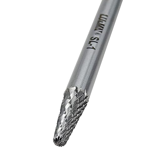 SL-1 Tungsten Carbide Burr Rotary File, Taper Shape Double Cut, 1pc by LU&MN
