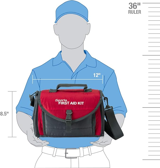 24/7 First Aid Coaches' First Aid Kit, Sports First Aid Kit Duffel Bag for Basketball, Baseball, Football, Volleyball, and Soccer Coaches, 189 Pieces