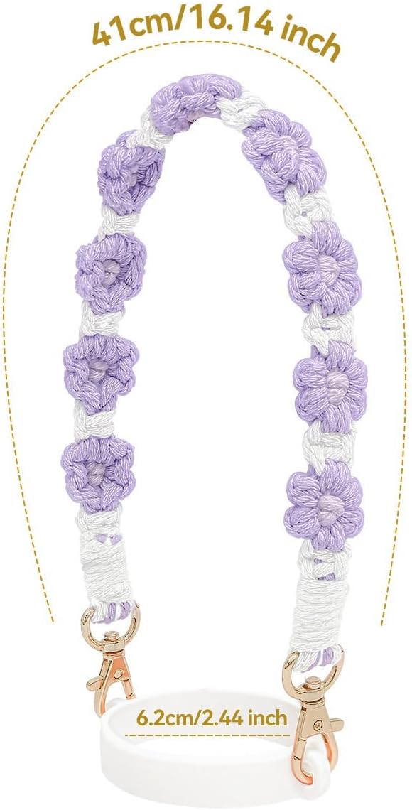 Outman Cup Accessories Set Water Bottle Holder Sling,Siliocne Straw Cover,Lipstick Holder Fits Most 16-40oz Water Bottles Compatible with Stanley Cup