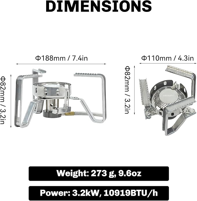 Fire-Maple FMS-125 PRO Gas Stove – Compact High-Powered Backpacking Stove with Wind-Resistant Flame, Stable Detachable Design, Electric Ignition – Lightweight & Durable for Camping & Hiking