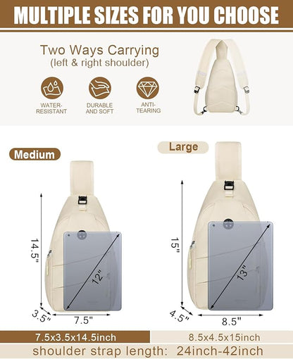 Crossbody Bags for Women Men Trendy Sling Bag Bakpack Casual Chest Bag with Convertible Shoulder Strap