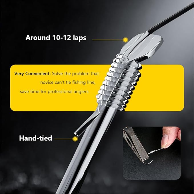 AMHDV Pre Tied Fishing Hooks on Line, Small Fish Hook with Leaders (Pack of 20)