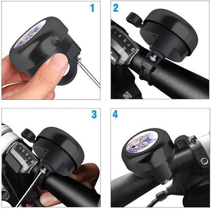 MZELQ Bicycle Bell Cute Clear Sound Adjustable Size Aluminum Bike Accessories Bell Ring for Girls Women Kids Adults