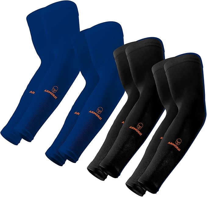 ARMORAY Arm Sleeves for Men or Women - Tattoo Cover Up - Cooling Sports Sleeve for Basketball Golf Football