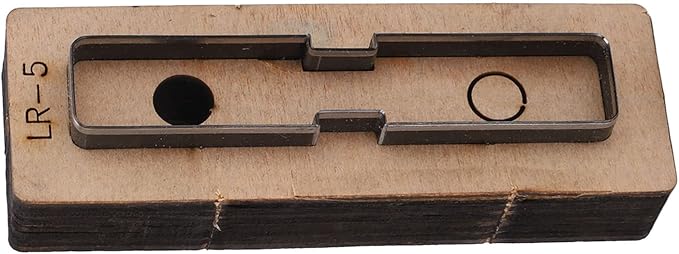 Hyuduo LR5 Leather Cutting Die Set for DIY Handmade Leather Craft - Professional Alloy Steel Stamping Punching Tool with Included Dies