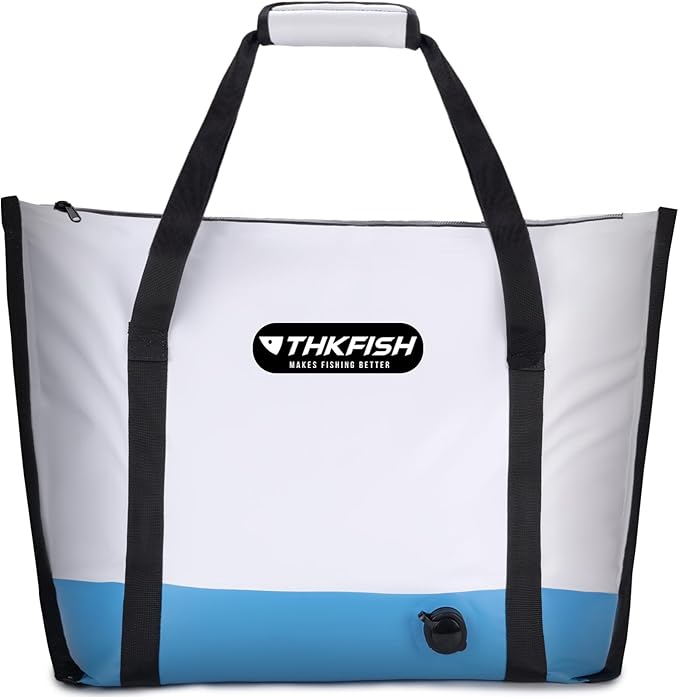 THKFISH Insulated Fish Cooler Bag, Fish Kill Bag for Caught Fish, 40x16in 25x17.5in Portable Waterproof Insulated Fish Bag Keeps Ice for 24 Hours