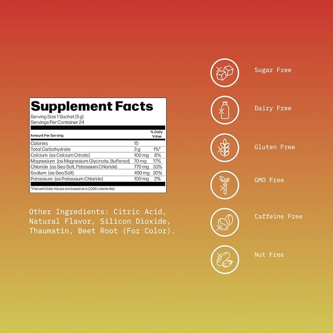 Mikra Hydrate Electrolytes Powder Packets, Sugar Free Hydration Powder Sticks, Naturally Flavored Electrolyte Drink Mix for Needed Hydration Support, Daily Wellness & Workout, Watermelon Yuzu, 24 Pack