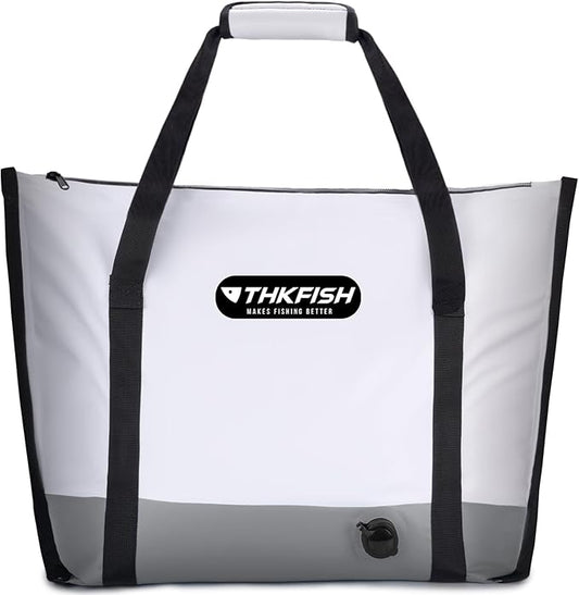 THKFISH Insulated Fish Cooler Bag, Fish Kill Bag for Caught Fish, 40x16in 25x17.5in Portable Waterproof Insulated Fish Bag Keeps Ice for 24 Hours