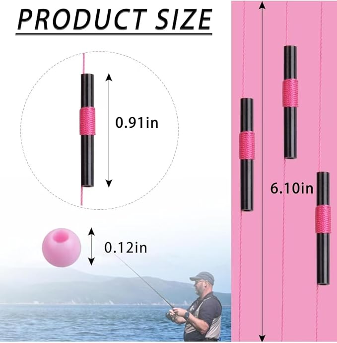 Slip Bobber Stop for Fishing Line,Float Bobber Stops&Fishing Beads