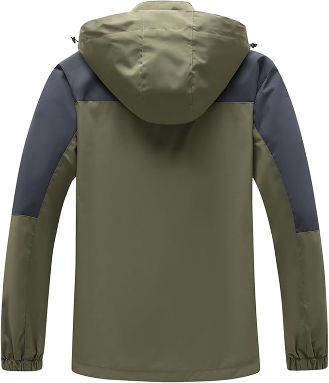 GIISAM Rain Jacket for Men, Mens Waterproof Raincoat Lightweight Rain Jackets Outdoor Rain Coat Windbreaker with Hood