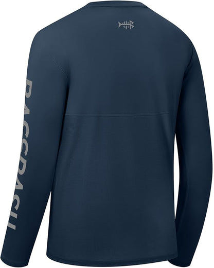 BASSDASH Fishing T Shirts for Men UV Sun Protection UPF 50+ Long Sleeve Tee T-Shirt