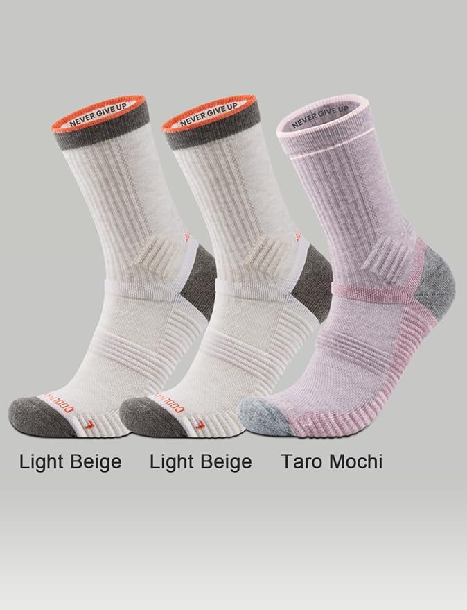 Merino Wool seamless Hiking Socks Moisture Wicking Anti-Blister Breathable Cushioned Compression Womens