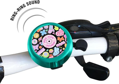 WIRESTER Green Aluminum Round Bike Bell, Classic Ring Bicycle Bell, Bike Accessories Bell Ring for Adults Kids Girls Boys