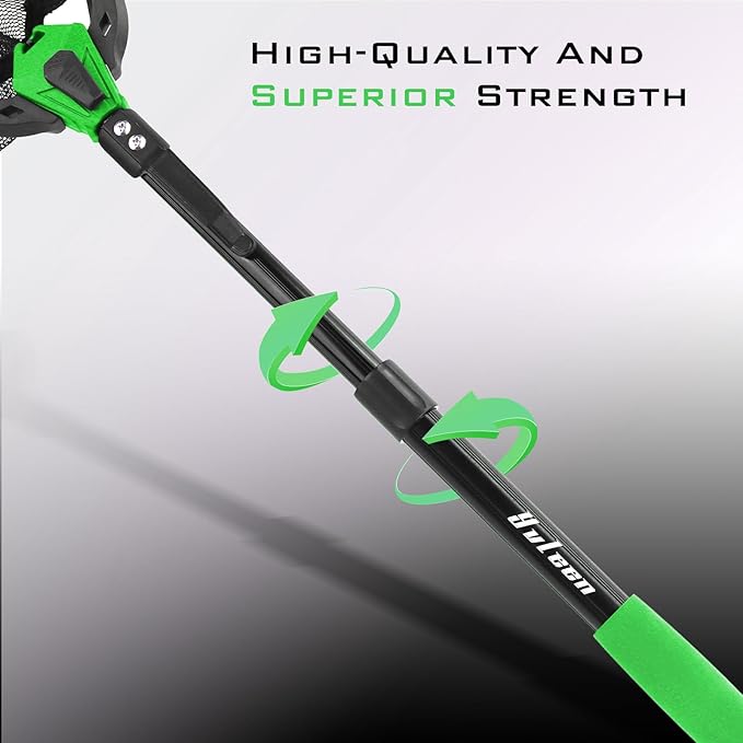 YVLEEN Floating Fishing Net Fish Landing Net - Upgraded Design Foldable & Lightweight Freshwater Fishing Landing Net, Ultra-Thin Rubber Fish Net Easy Catch and Release, Fishing Gifts for Men