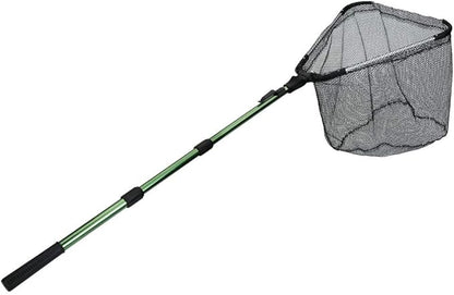 RESTCLOUD Fishing Landing Net with Telescoping Pole Handle, Fishing net Freshwater for Kids Men Women, Extend to 40-63 Inches