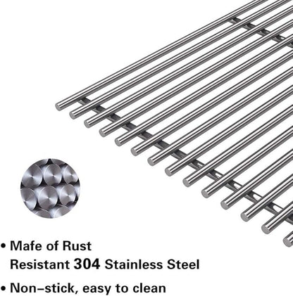SF7241(4-Pack) 17 5/8" Stainless Steel Cooking Grid Grates Replacement for Kenmore 148.16656010, 148.23682310, 640-05057386-4, 90118. Master Forge SH3118B BG179A, BG179C Gas Grill