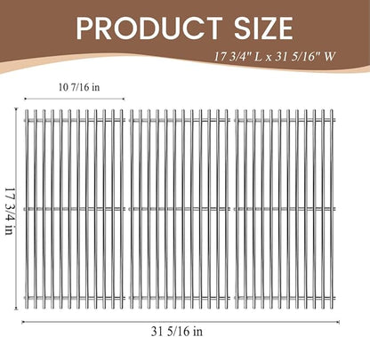 SF027C (3-Pack) 17 3/4" Stainless Steel Cooking Grid for Kenmore 148.16156210, 148.1637110; Master Forge 3218LT, 3218LTM, 3218LTN, DG0576CC, E3518-LP, L3218; Perfect Flame SLG2007D