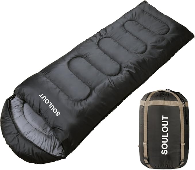 3-4 Season Sleeping Bag for Adults & Kids, Lightweight Warm Cold Weather Camping Bag with Waterproof Compression Sack – Portable for Hiking, Backpacking, Traveling & Outdoor Adventures