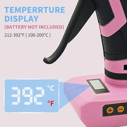 100W Cordless Hot Glue Gun for Dewalt 20V MAX Battery with 20PCS Full Size Glue Sticks, Digital Temperature Adjustable High Temp Glue Gun for Arts Crafts DIY Home Repair(Tools only)