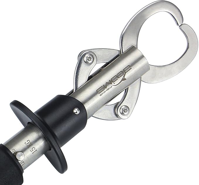 Booms Fishing G1 Fish Gripper Grip and Hold Fish with Tight Grip Largest Model Built-in Scale