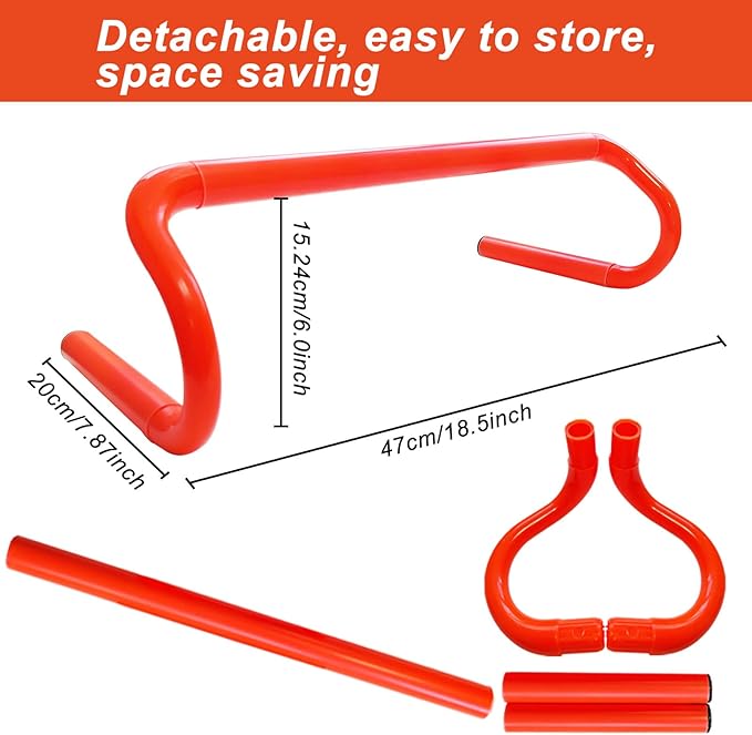 Professional Agility Ladder Speed Training Equipment Set-20ft Agility Ladder,12 Soccer Cones, 4 Agility Hurdles, Running Parachute, Suitable for Soccer Football Basketball Training